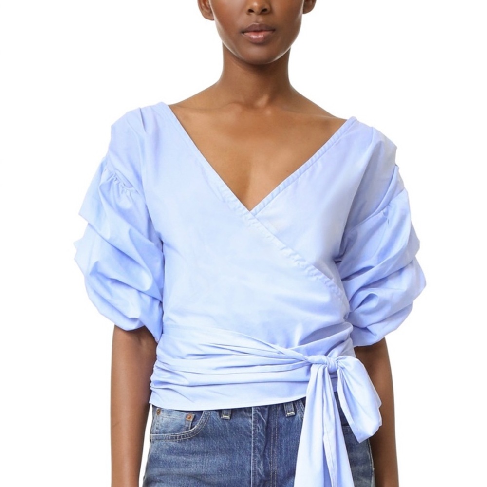 EUC MLM Label salo wrap shirt